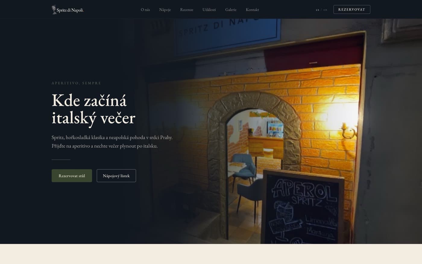 Web restaurace Spritz di Napoli